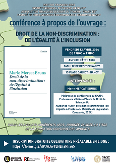 Droit de la non discrimination 12 avril 2024