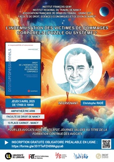 25 - Indemnisation des victimes de dommages corporels_Conférence avril 2025